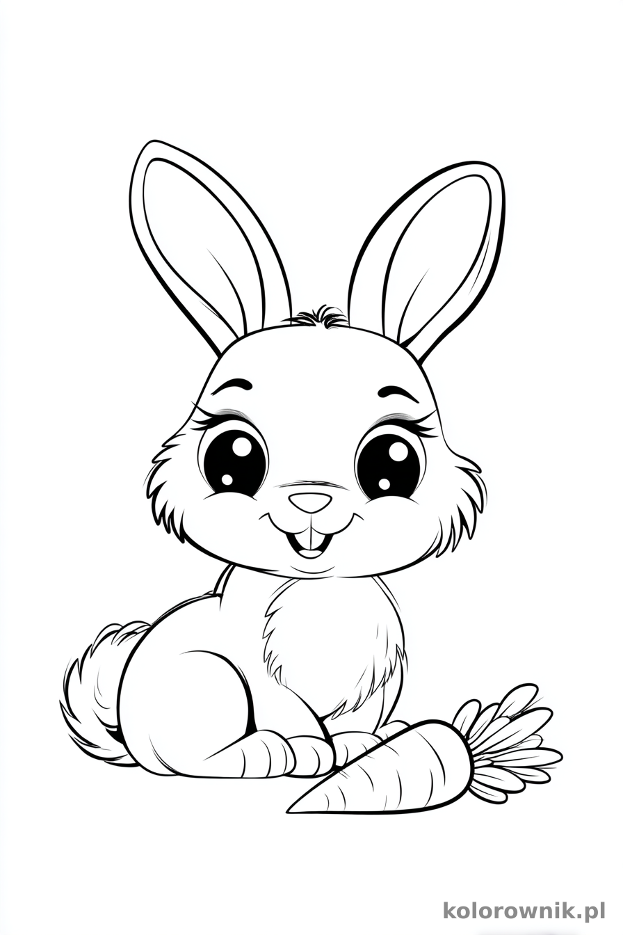 Królik kolorowanka do druku nr 20 kolorowanka do druku dla dzieci