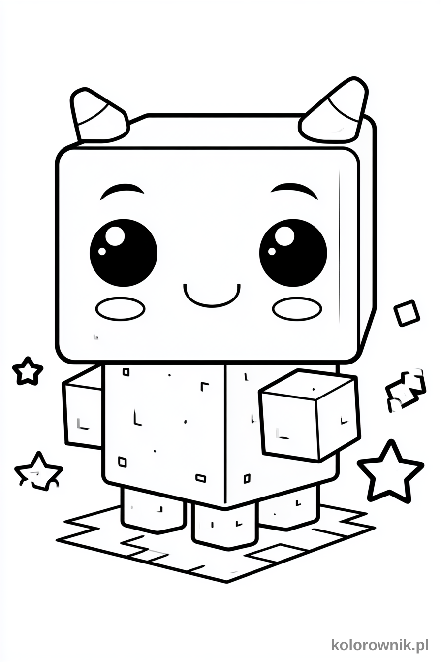 Minecraft kolorowanka do druku nr 2 kolorowanka do druku dla dzieci