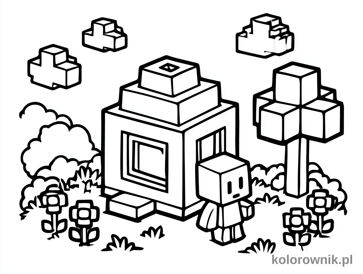 Minecraft kolorowanka do druku nr 4 kolorowanka do druku
