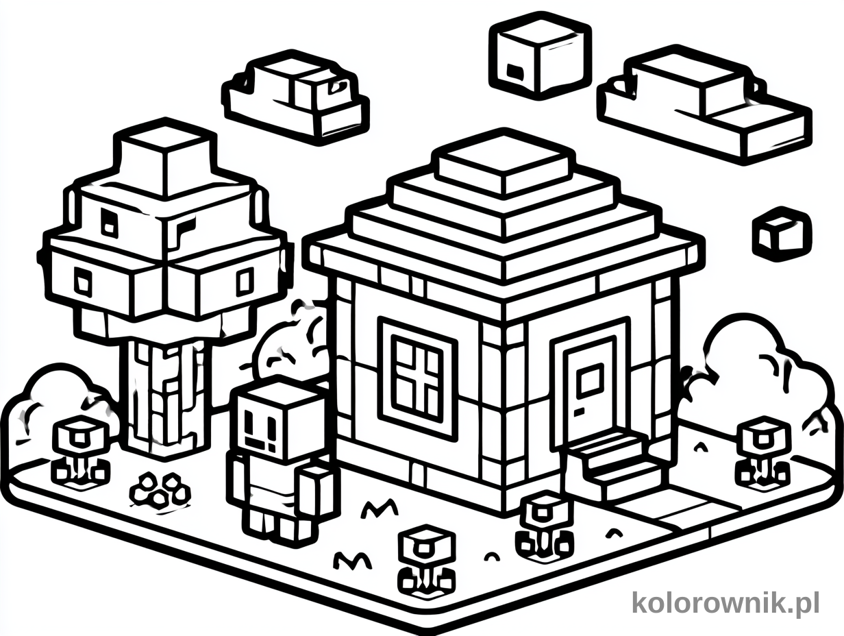 Minecraft kolorowanka do druku nr 6 kolorowanka do druku