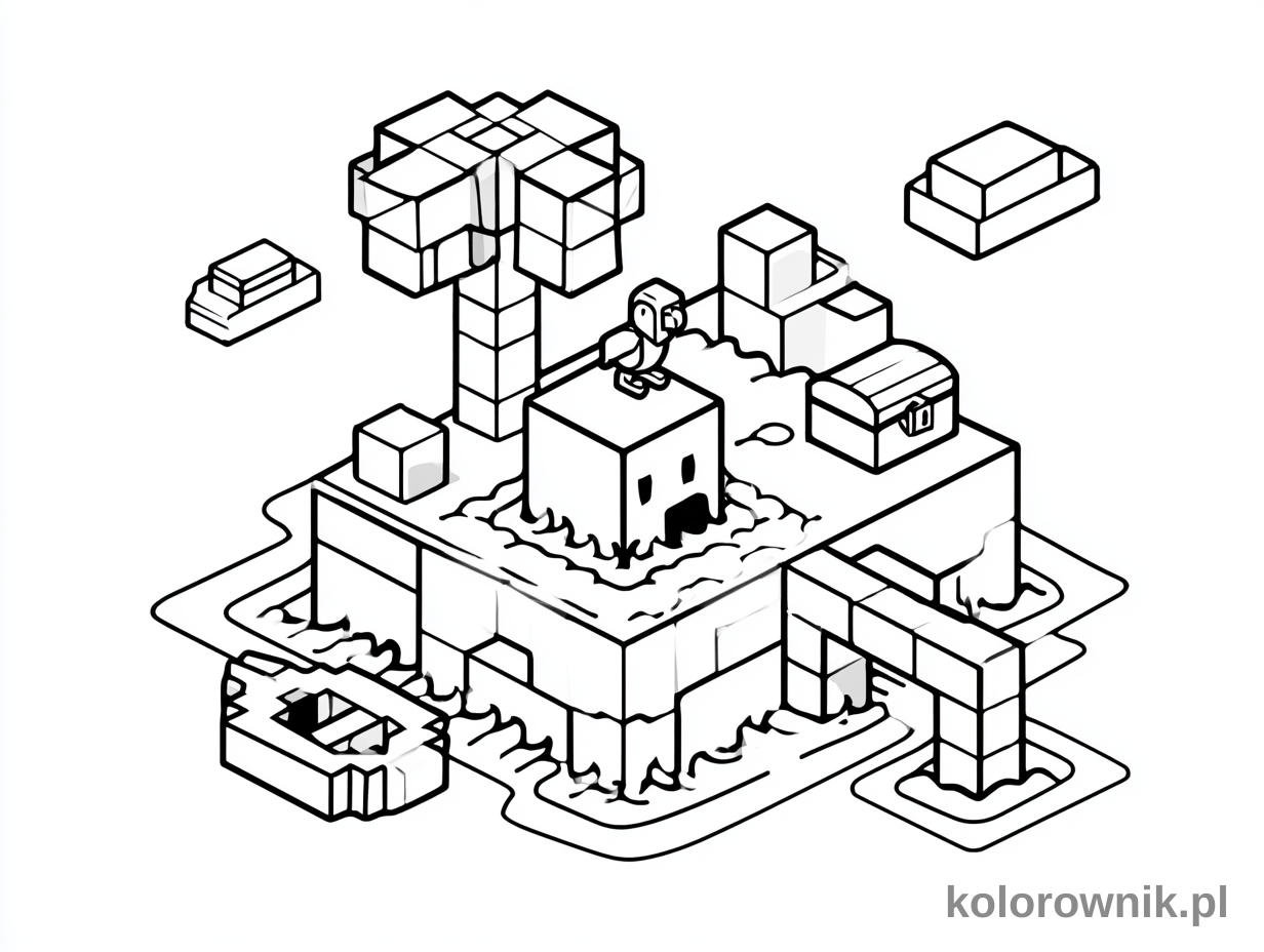 Minecraft kolorowanka do druku nr 7 kolorowanka do druku