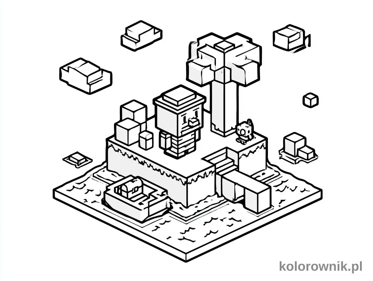 Minecraft kolorowanka do druku nr 8 kolorowanka do druku
