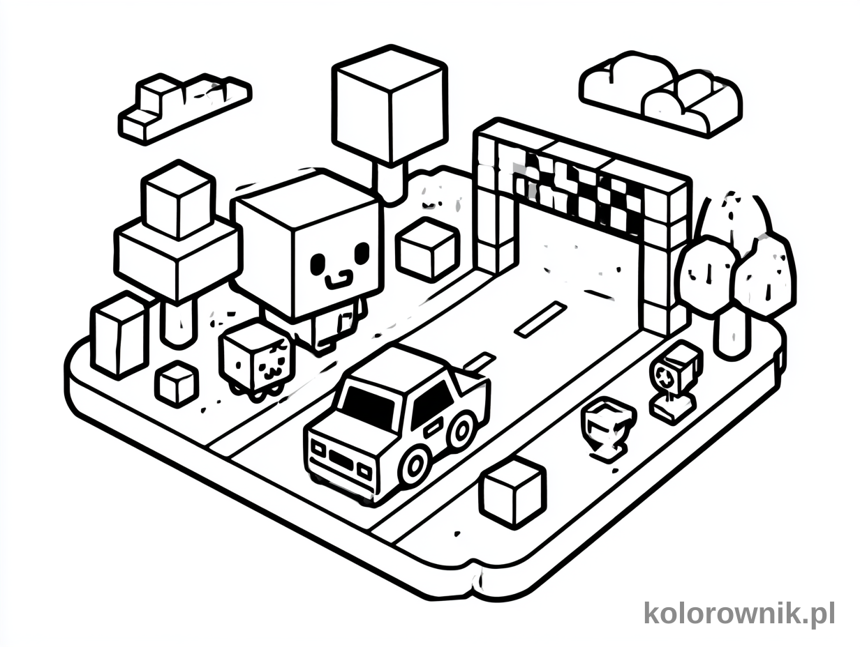 Minecraft kolorowanka do druku nr 10 kolorowanka do druku