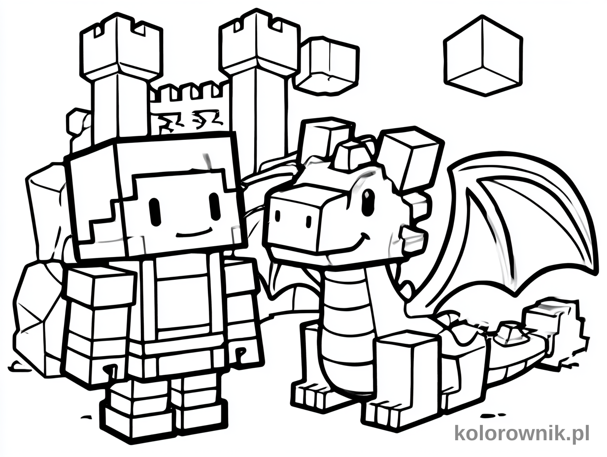 Minecraft kolorowanka do druku nr 19 kolorowanka do druku