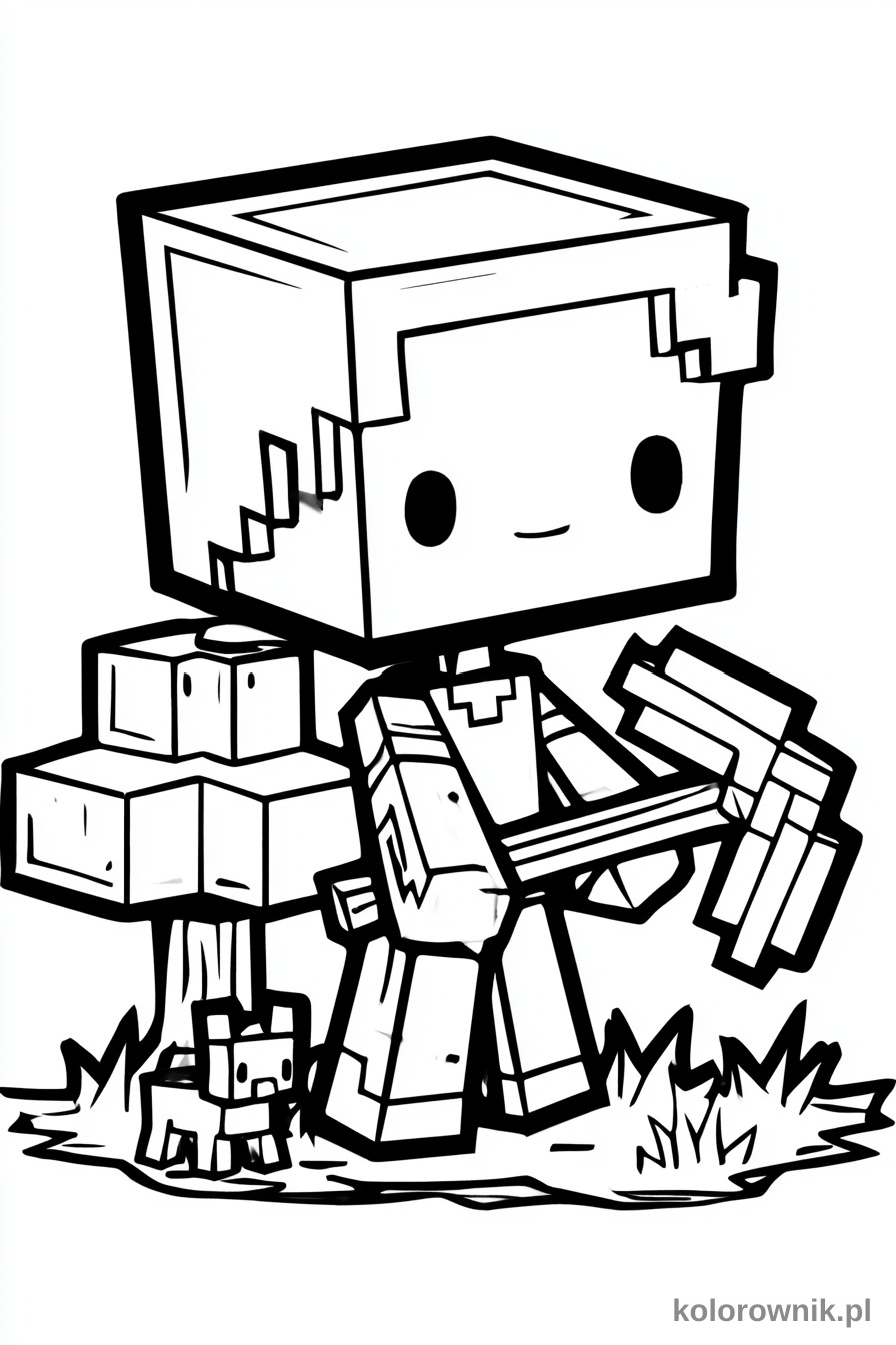 Minecraft kolorowanka do druku nr 20 kolorowanka do druku