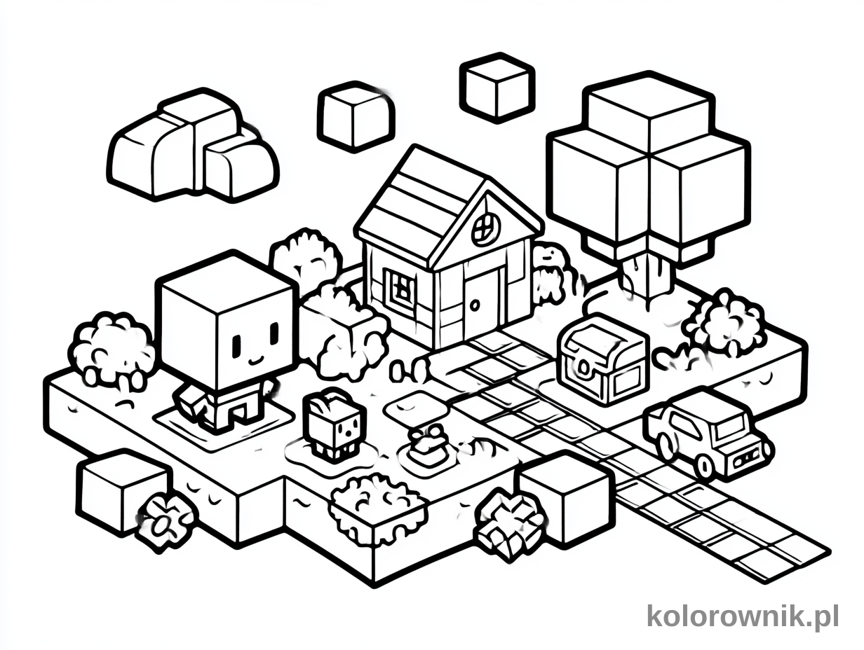 Minecraft kolorowanka do druku nr 25 kolorowanka do druku