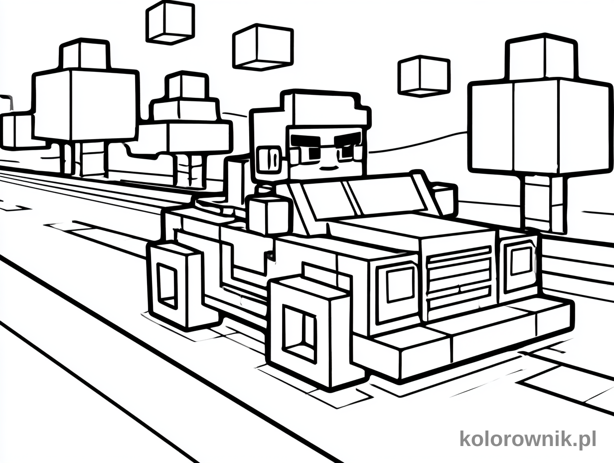Minecraft kolorowanka do druku nr 26 kolorowanka do druku dla dzieci